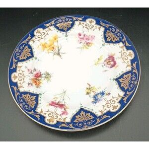 Burton + Burton BILTMORE The Vanderbilt Service 8.25" Blue Gold Salad Plate